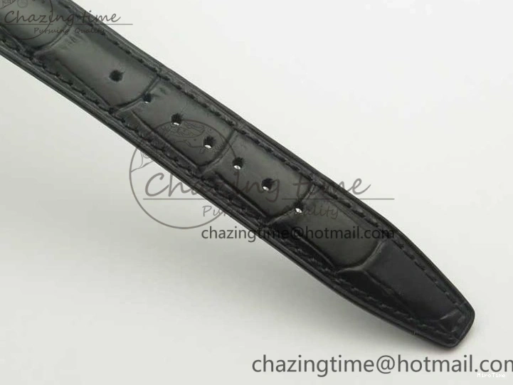 MIROTIME 0321 Portofino Automatic SS TWF 1:1 Best Edition Black Dial on Black Leather Strap A TravelReady 7199